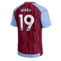Camiseta Aston Villa Moussa Diaby #19 Primera Equipación Replica 2023-24 mangas cortas